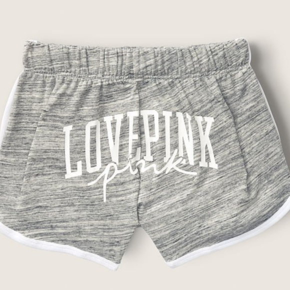 VS VICTORIA SECRET PINK SPELLOUT POCKETS VARSITY BOOTY LOGO SHORTS L LARGE - Picture 4 of 5